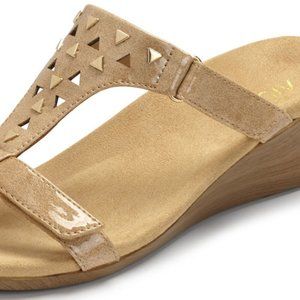 VIONIC Tan Maggie Sandle Wedge 10